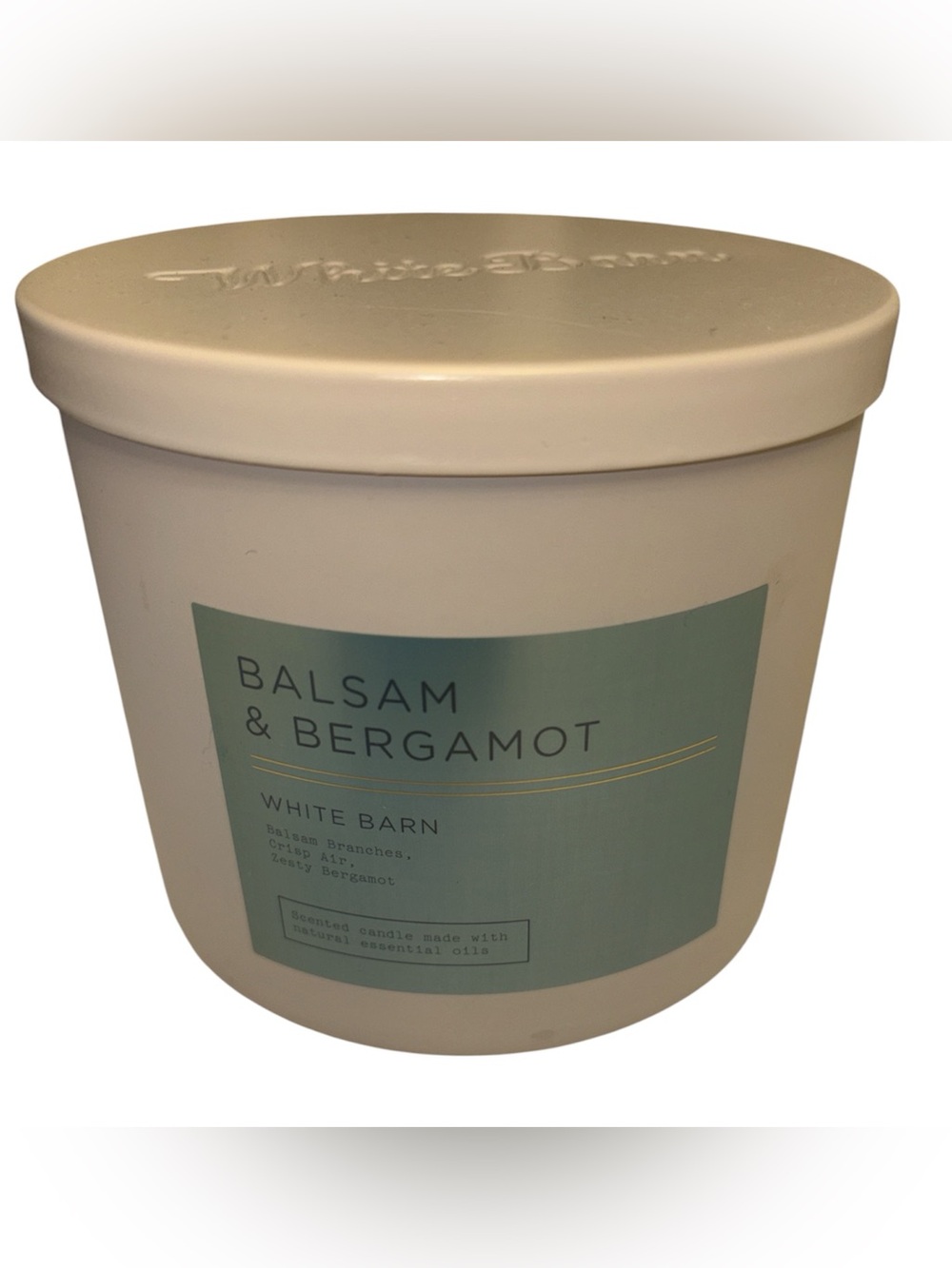 White Barn Balsam & Bergamot Candle 3 wick jar 14.5 oz New